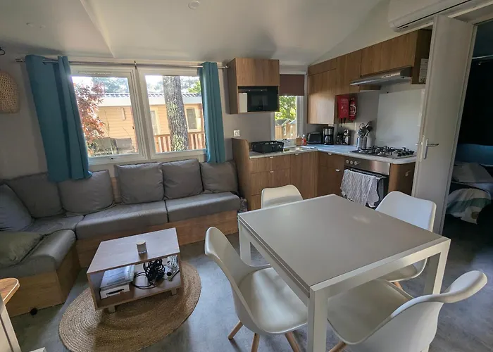 Mobil-home Neuf Suréquipé 6 Pers 3 à Cap Ferret Dans 4 étoiles Avec Piscine * Lège-Cap-Ferret